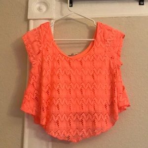 Coral crop top
